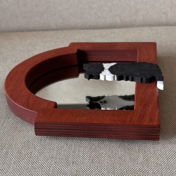 Dog Wall Mirror Judy Rand Handcrafted Vintage 1990s - Picture 7 of 9